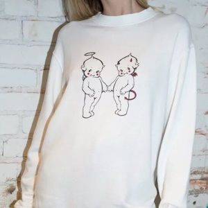 brandy melville erica angel devil baby sweater